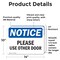 Signmission Please Use Other Door, 14 in W x Rectangle, Vinyl Decal OS-2PACK-NS-D-1014-L-17625 - alternate 2